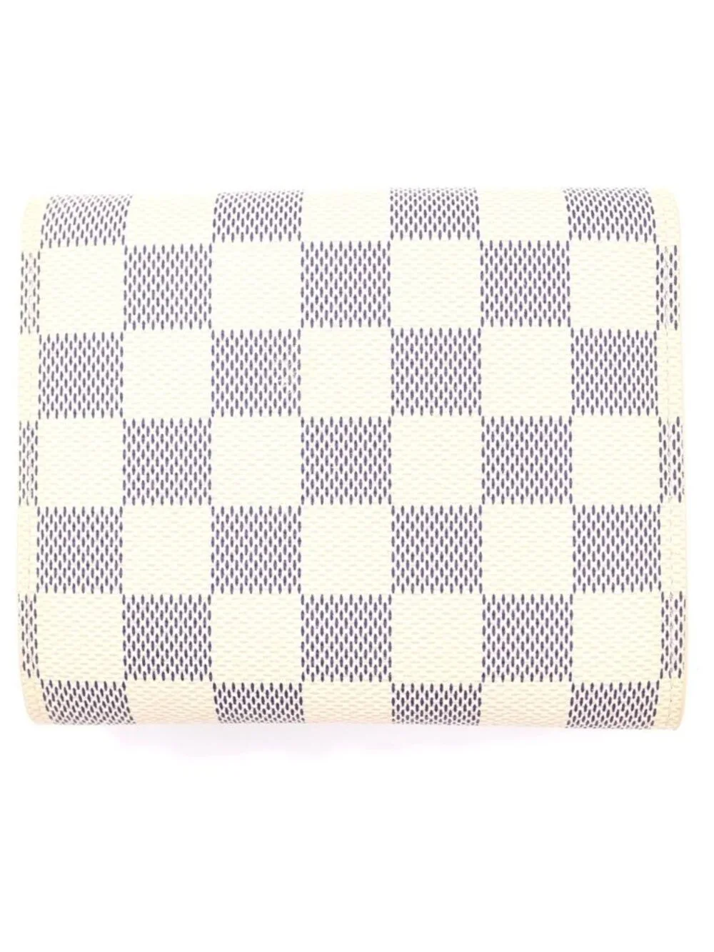 Louis Vuitton Damier Azur Portefeuille Joy Leather Trifold Wallet Compact White
